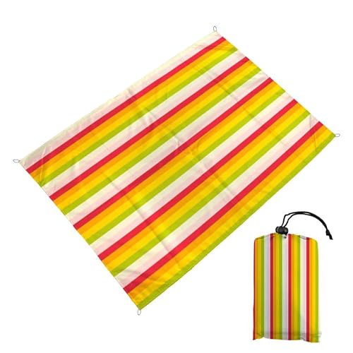 DOTBUY-SHOP Groß Stranddecke Sandfrei Picknickdecke Wasserdicht, Tragbare Faltbar Strandmatte, Mehrfarbig Picknickmatte für Strand, Camping, Wandern, Reisen (Bunt,140x150cm) von DOTBUY-SHOP
