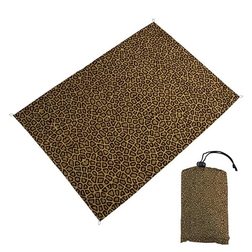 DOTBUY-SHOP Groß Stranddecke Sandfrei Picknickdecke Wasserdicht, Tragbare Faltbar Strandmatte, Moderne Designs Picknickmatte für Strand, Camping, Wandern, Reisen (Leopard,140x150cm) von DOTBUY-SHOP