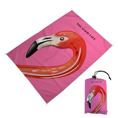 DOTBUY-SHOP Groß Stranddecke Sandfrei Picknickdecke Wasserdicht, Tragbare Faltbar Strandmatte, Moderne Designs Picknickmatte für Strand, Camping, Wandern, Reisen (Rot,100x140cm) von DOTBUY-SHOP