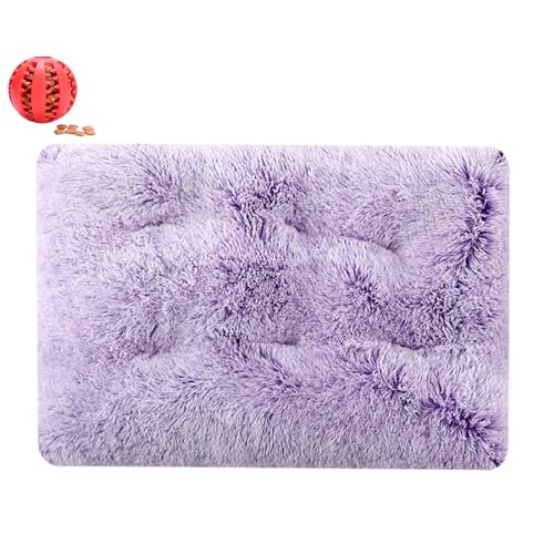 DOTBUY-SHOP Hundebet Rectangular Katzenbett, Hundekissen Grosse Hunde Rectangle Kissen, Plüsch-Hundekorb Hundebett Waschbar, für Groß Hunde, Katzen und Herbst und Winter (45X30CM,Violett) von DOTBUY-SHOP