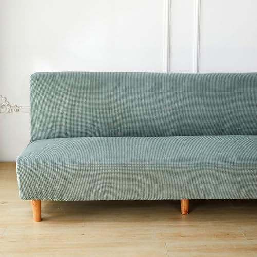 DOTBUY-SHOP Ohne Armlehne Sofahusse Stretch, Weich&Bequem Sofa Abdeckung, Sofa Überzug Armloser Möbel Protector (190-230cm,Salbei Grün) von DOTBUY-SHOP