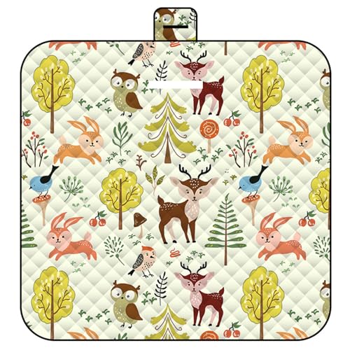 DOTBUY-SHOP Picknickdecke Wasserdicht, Campingdecke Kinder Stranddecke Maschinenwaschbar Faltbar Picknickmatte, für Outdoor Garten,Strand, Campen, Wandern und Ausflüge (150x200cm,Tiere) von DOTBUY-SHOP
