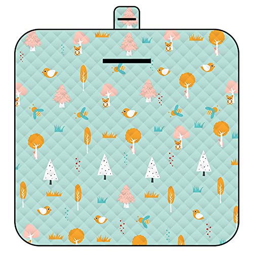DOTBUY-SHOP Picknickdecke Wasserdicht, Campingdecke Stranddecke Maschinenwaschbar Faltbar Kinder Picknickmatte, für Outdoor Strand, Campen, Wandern und Ausflüge (200x200cm,Waldfuchs) von DOTBUY-SHOP
