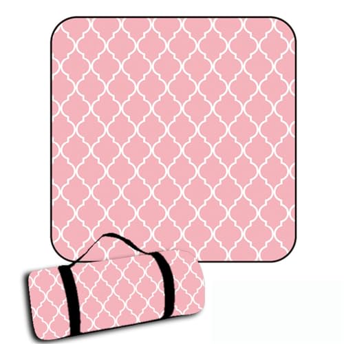 DOTBUY-SHOP Picknickdecke Wasserdicht, Campingdecke Stranddecke Maschinenwaschbar Faltbar Picknickmatte, für Outdoor Strand, Campen, Wandern und Ausflüge (Rosa,200x100cm) von DOTBUY-SHOP