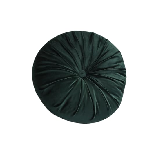 DOTBUY-SHOP Rund Sitzkissen, Samt Retro Sitzkissen Widerstandsfähige & Robuste Stuhlkissen Kinder Komfortabel Sitzpolster für Garten, Büro (35X35cm,Grün) von DOTBUY-SHOP