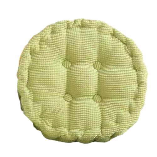 DOTBUY-SHOP Rund Sitzkissen Kord Sitzkissen Outdoor und Indoor, Widerstandsfähige Stuhlkissen Kinder Komfortabel Sitzpolster für Garten, Schlafzimmer (45x45cm,Grün) von DOTBUY-SHOP