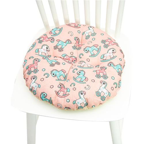 DOTBUY-SHOP Sitzkissen 40x40cm, Rund Sitzkissen Outdoor und Indoor, Widerstandsfähige & Robuste Stuhlkissen Kinder Komfortabel Sitzpolster für Garten, Büro (40cm/15.7’’,Trojanisches Pferd) von DOTBUY-SHOP