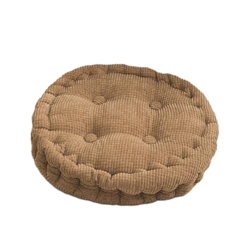 DOTBUY-SHOP Sitzkissen Jacquard, Sitzkissen Outdoor und Indoor, Widerstandsfähige & Robuste Stuhlkissen Kinder Komfortabel Sitzpolster für Outdoor Garten Büro (40x40cm (Round),Hellbraun) von DOTBUY-SHOP