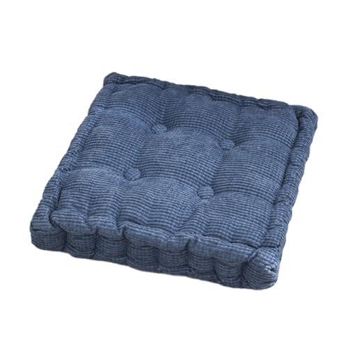 DOTBUY-SHOP Sitzkissen Jacquard, Sitzkissen Outdoor und Indoor, Widerstandsfähige & Robuste Stuhlkissen Kinder Komfortabel Sitzpolster für Outdoor Garten Büro (40x40cm (quadratisch),Dunkelblau) von DOTBUY-SHOP