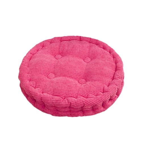 DOTBUY-SHOP Sitzkissen Jacquard, Sitzkissen Outdoor und Indoor, Widerstandsfähige & Robuste Stuhlkissen Kinder Komfortabel Sitzpolster für Outdoor Garten Büro (45x45cm (Round),Rose Rot) von DOTBUY-SHOP