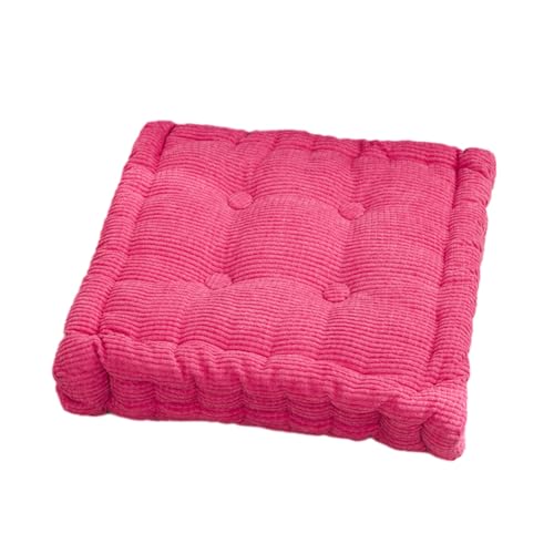 DOTBUY-SHOP Sitzkissen Jacquard, Sitzkissen Outdoor und Indoor, Widerstandsfähige & Robuste Stuhlkissen Kinder Komfortabel Sitzpolster für Outdoor Garten Büro (45x45cm (quadratisch),Rose Rot) von DOTBUY-SHOP