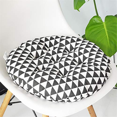 DOTBUY-SHOP Sitzkissen Rund Druck Sitzkissen Outdoor und Indoor Mit Haltebändern, Widerstandsfähige & Robuste Stuhlkissen Kinder Komfortabel Sitzpolster für Garten, Büro (Dreieck,40x40cm) von DOTBUY-SHOP