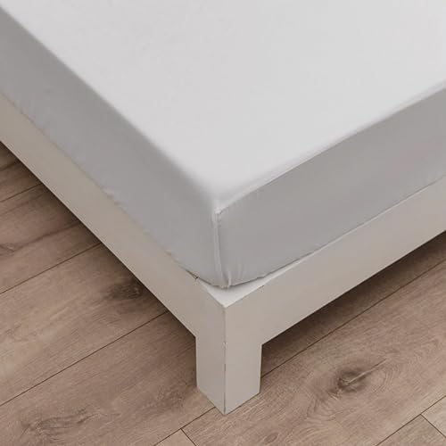 DOTBUY-SHOP Spannbettlaken 180x200cm - 30 cm Tief Bettlaken, Atmungsaktive Bettwäsche aus Gebürsteter Mikrofaser, Mit Gummizug Farbecht für Boxspring- und Wasserbetten (180x200cm,weiß) von DOTBUY-SHOP