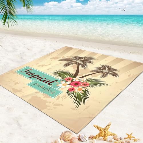 DOTBUY-SHOP Stranddecke Groß, Stranddecke Sandfrei, Picknickdecke Wasserdicht, Tragbare Faltbar Strandmatte, Schnelltrocknend Outdoor Picknickmatte für Camping (Sand,180x180cm) von DOTBUY-SHOP