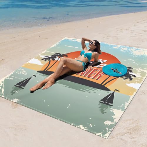 DOTBUY-SHOP Stranddecke Groß, Stranddecke Sandfrei, Picknickdecke Wasserdicht, Tragbare Faltbar Strandmatte, Schnelltrocknend Outdoor Picknickmatte für Camping (Strand 6,150x150cm) von DOTBUY-SHOP