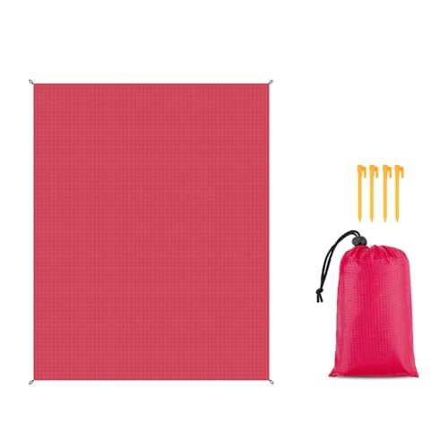 DOTBUY-SHOP Stranddecke Groß, Stranddecke Sandfrei, Picknickdecke Wasserdicht, Tragbare Strandmatte, Schnelltrocknend Outdoor Picknickmatte Wandern Camping (Rosarot,150x150cm) von DOTBUY-SHOP