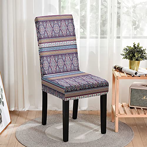 DOTBUY-SHOP Stuhlhussen Stuhlbezüge 1/4/6/10er Set 3D Nordischer Stil Esszimmer Stuhl Husse Schonbezug Elastische Abdeckungen für Hochzeit Hotel Esszimmerstuhl Dekoration (Exotisch,1 Stück) von DOTBUY-SHOP