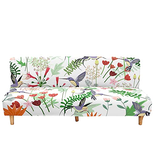 DOTBUY-SHOP Vögel Blumen Ohne Armlehne Sofahusse Stretch, Weich&Bequem Antirutsch Sofa Abdeckung, Sofa Überzug Armloser Möbel Protector (160-190cm,Frühling) von DOTBUY-SHOP