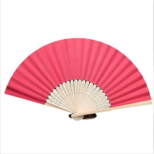 DOTBUY-SHOP Volltonfarbe Faltbare Fächer,Chinesischer Handfächer Fächer Klein Holz,Klassischer Fecher Sommer,für Geburtstagsgeschenk,Tanzen,Cosplay,Party,Requisiten-Dekoration (Rosenrot,10 Stück) DOTBUY-SHOP Volltonfarbe Faltbare Fächer,Chinesischer Handfächer Fächer Klein Holz,Klassischer Fecher Sommer,für Geburtstagsgeschenk,Tanzen,Cosplay,Party,Requisiten-Dekoration (Rosenrot,10 Stück) von DOTBUY-SHOP