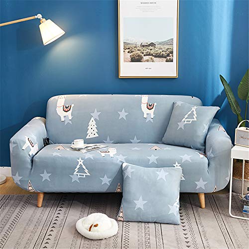 Modedruck Sofabezug 1/2/3/4 sitzer Sesselbezug Stretch, DOTBUY Sofa Abdeckung Anti-rutsch Hussen für Sofa Schmutzresistent Sofahusse mit Schaumstoffstäbchen (Lamm,1 Sitze) von DOTBUY-Shop