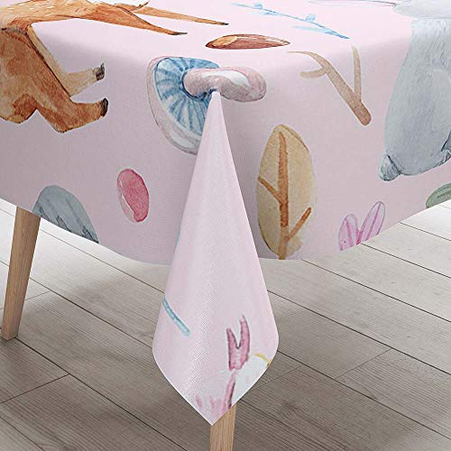 DOTBUY 3D Tischdecke Abwaschbar, Wasserabweisende Tischdecke Rechteckig Abwischbare Wachstuch für Desktop Dekorative Tuch Hotel Bankett Party Garten (Dschungel,140x240cm) von DOTBUY