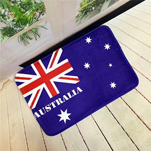 DOTBUY Fußmatte, Teppich Wohnzimmer Flanellstoff Innen und Aussen Fussmatten rutschfest und waschbar Praktische Schmutzfangmatte Fußabtreter Fussabstreifer Flur (50 * 80 cm, Australien) von DOTBUY