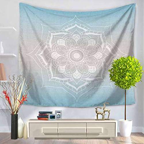 DOTBUY Mandala wandteppich, Hippie Wandteppiche Mandala Bohemian Psychedelic komplizierte indischen Tagesdecke Beach Tapestry Yoga Meditation Mat (Klein (130 x 150cm), Hellblau) von DOTBUY