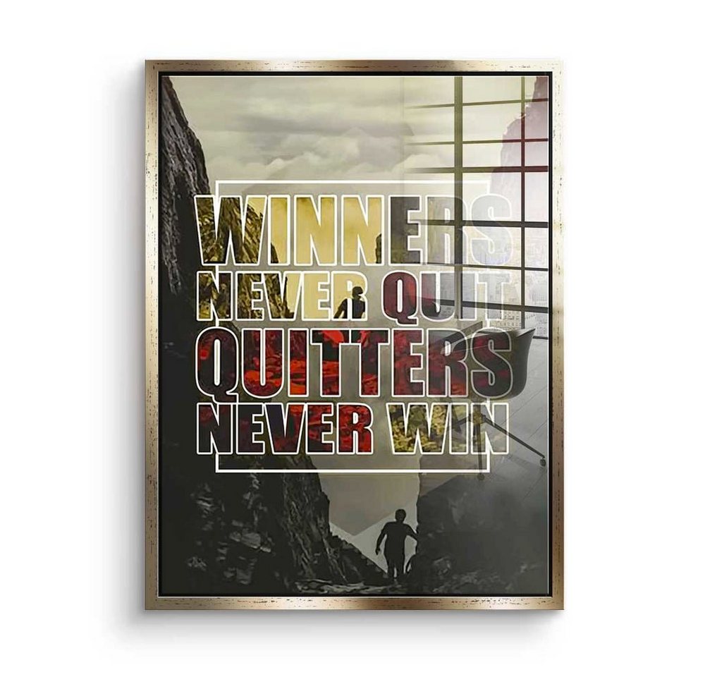 DOTCOMCANVAS® Acrylglasbild, Acrylglasbild, Grün, Hochkant, motivation, Rot, Schwarz, Weiß von DOTCOMCANVAS®