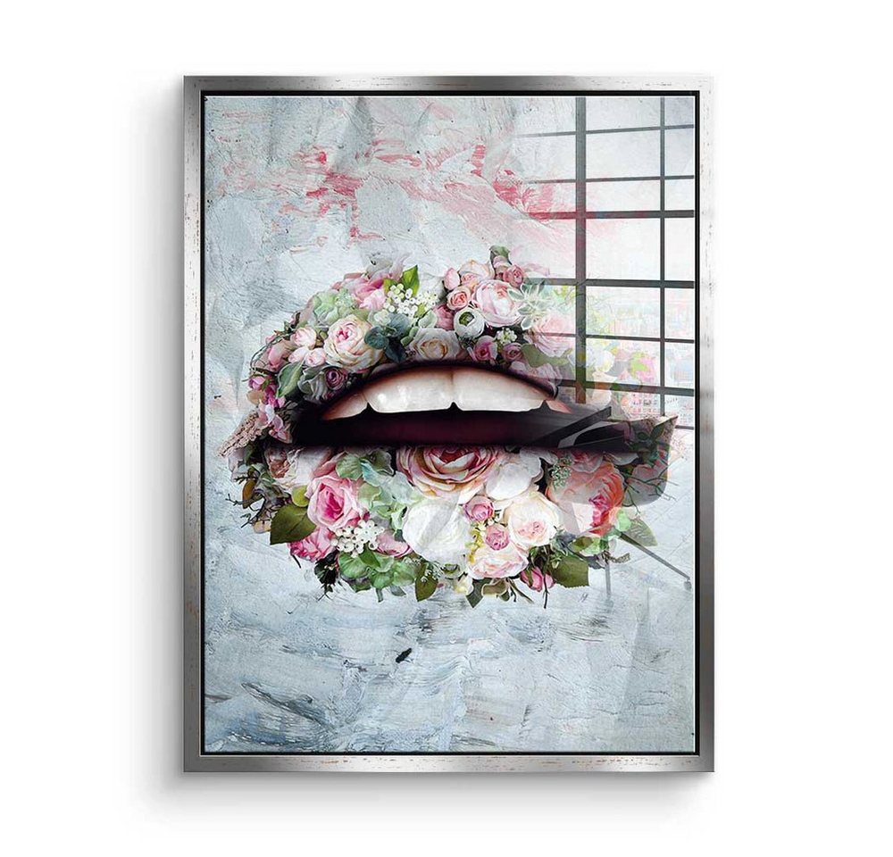 DOTCOMCANVAS® Acrylglasbild, Acrylglasbild, grün, Hochkant, lips, Rosa, Weiß von DOTCOMCANVAS®