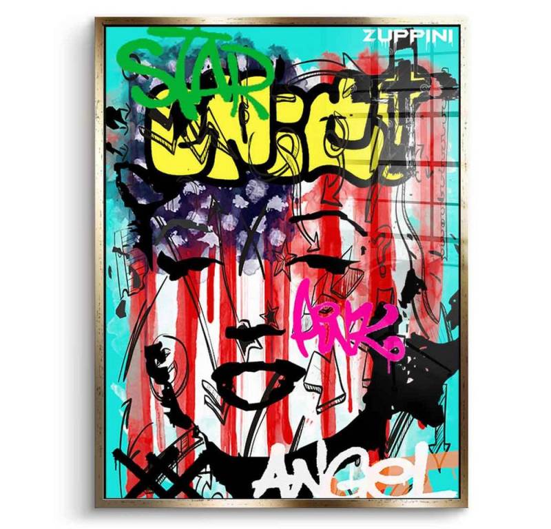 DOTCOMCANVAS® Acrylglasbild American Star - Acrylglas, Acrylglasbild American Star Marylin Monroe Portrait Pop Art Wandbild von DOTCOMCANVAS®