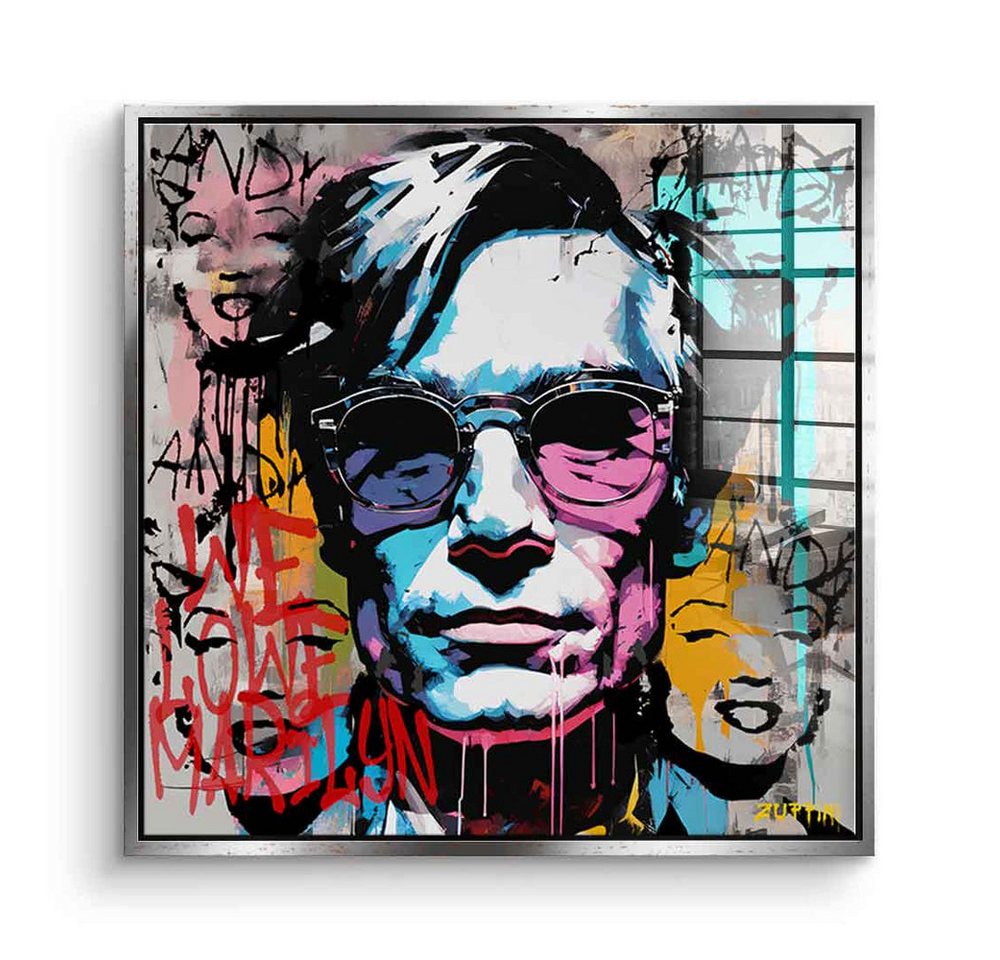 DOTCOMCANVAS® Acrylglasbild Andy - Acrylglas, Acrylglasbild Andy Pop Art Wandbild Kunstdruck von DOTCOMCANVAS®