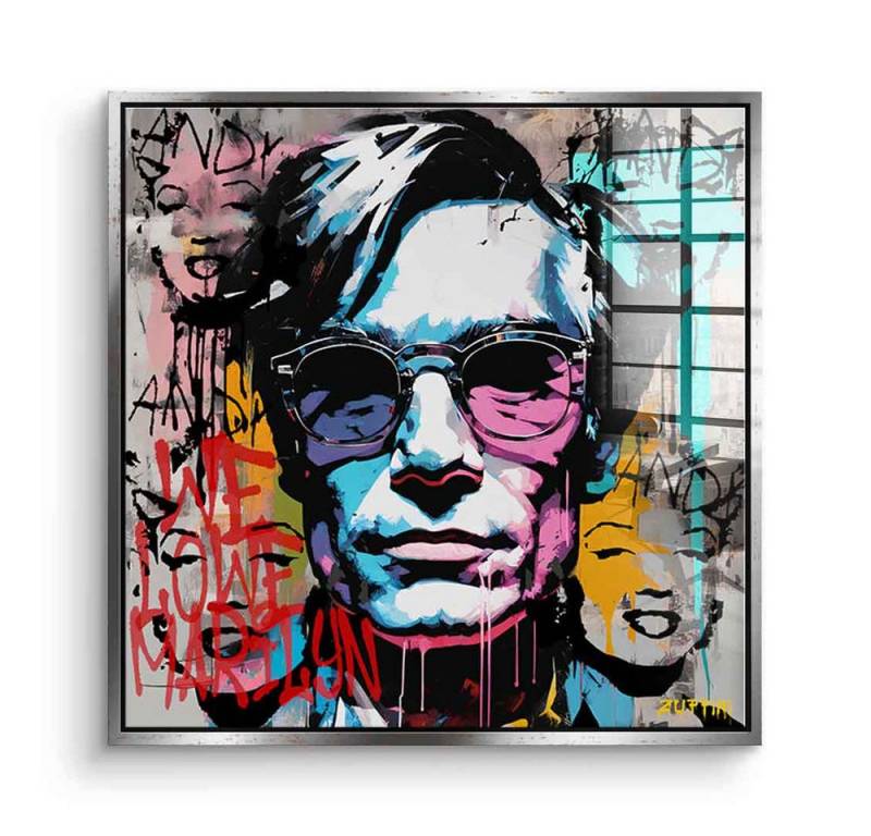 DOTCOMCANVAS® Acrylglasbild Andy - Acrylglas, Acrylglasbild Andy Pop Art Wandbild Kunstdruck von DOTCOMCANVAS®