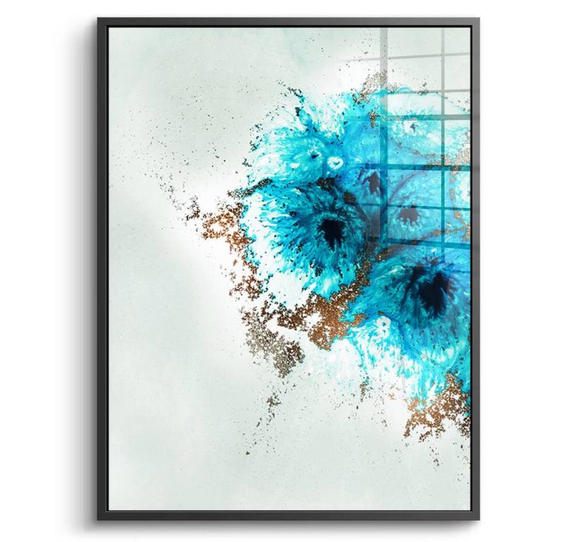 DOTCOMCANVAS® Acrylglasbild Aqua Aurora 1 - Acrylglas, Acrylglasbild Aqua Aurora 1 blau türkis abstrakt Wandbild Kunstdruck von DOTCOMCANVAS®