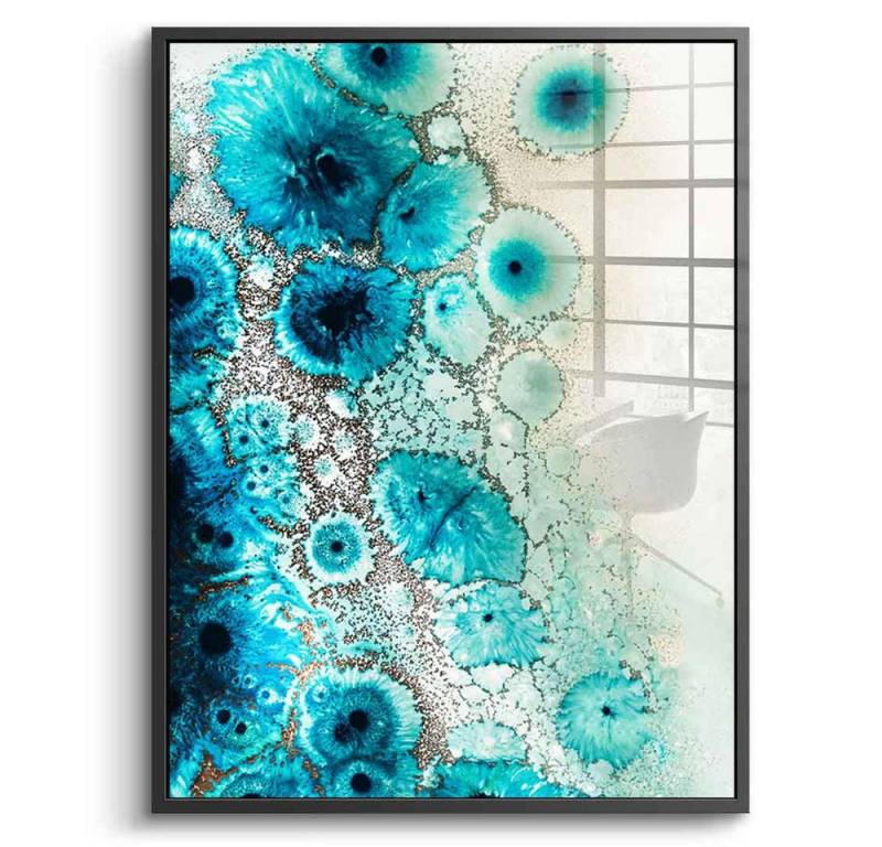 DOTCOMCANVAS® Acrylglasbild Aqua Aurora 3 - Acrylglas, Acrylglasbild Aqua Aurora 3 blau türkis abstrakt Wandbild Kunstdruck von DOTCOMCANVAS®