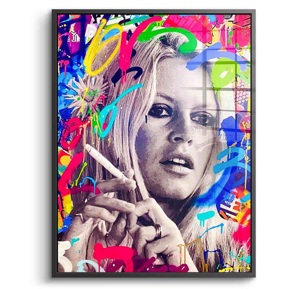 DOTCOMCANVAS® Acrylglasbild BARDOT - Acrylglas, Acrylglasbild Brigitte Bardot Pop Art Portrait hochkant von DOTCOMCANVAS®