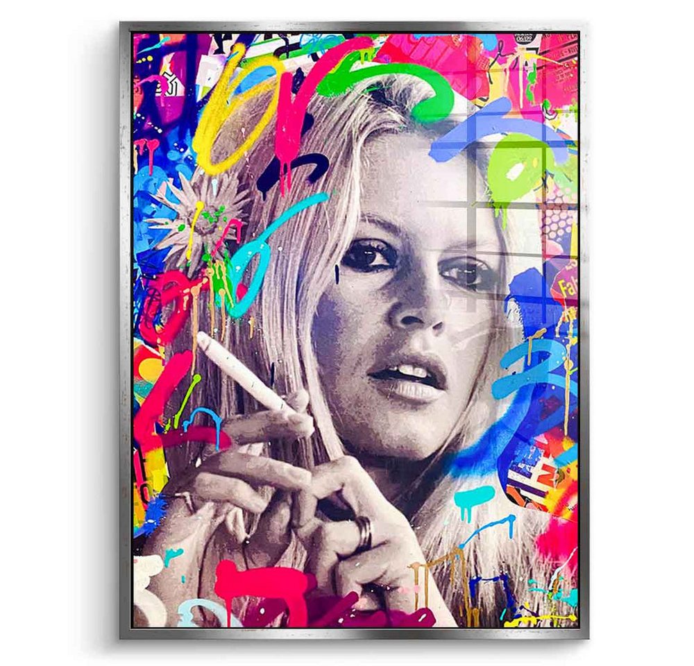 DOTCOMCANVAS® Acrylglasbild BARDOT - Acrylglas, Acrylglasbild Brigitte Bardot Pop Art Portrait hochkant von DOTCOMCANVAS®