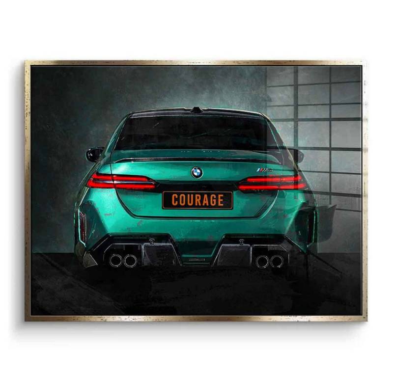 DOTCOMCANVAS® Acrylglasbild BMW M5 Backside - Acrylglas, Acrylglasbild BMW M5 Backside Auto Kunstdruck Wandbild von DOTCOMCANVAS®