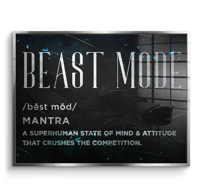 DOTCOMCANVAS® Acrylglasbild Beast Mode - Acrylglas, Acrylglasbild Beast Mode Wandbild Kunstdruck von DOTCOMCANVAS®