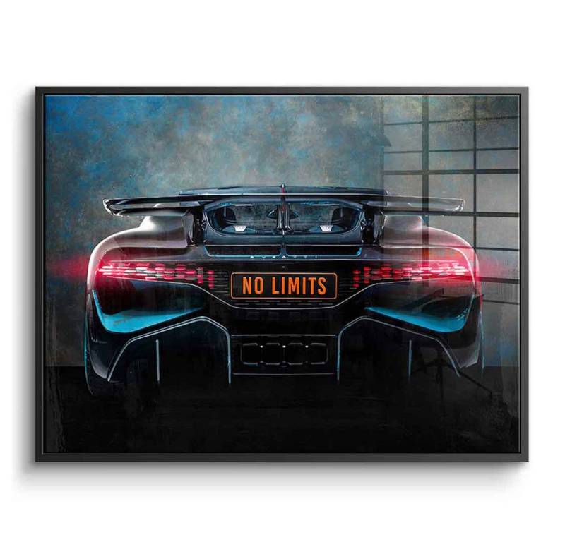 DOTCOMCANVAS® Acrylglasbild Bugatti Backside - Acrylglas, Acrylglasbild Bugatti Backside Auto Kunstdruck Wandbild von DOTCOMCANVAS®