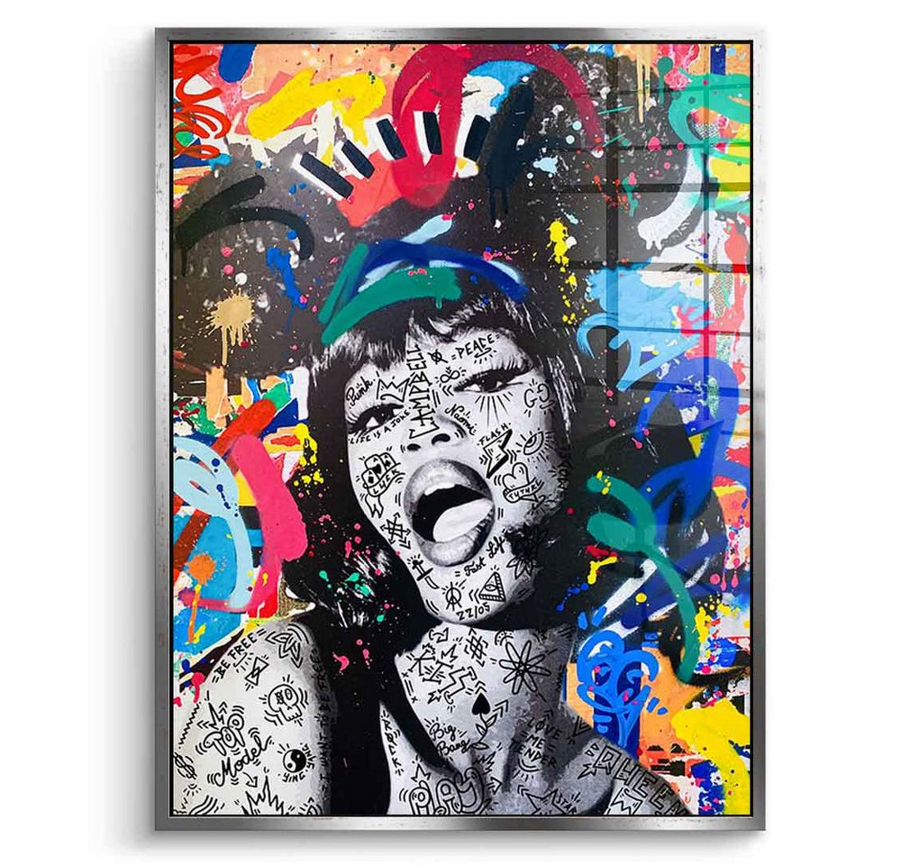 DOTCOMCANVAS® Acrylglasbild CAMPBELL SPIRIT - Acrylglas, Acrylglasbild CAMPBELL SPIRIT Pop Art hochkant Portrait von DOTCOMCANVAS®