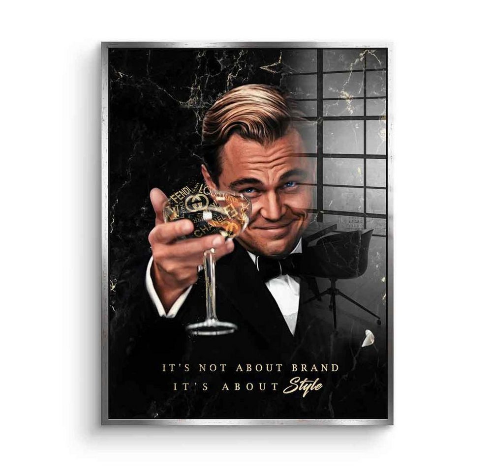 DOTCOMCANVAS® Acrylglasbild Chapeau 2.0 - Acrylglas, Acrylglasbild Der große Gatsby Leonardo DiCaprio Wolf of Wall Street C von DOTCOMCANVAS®