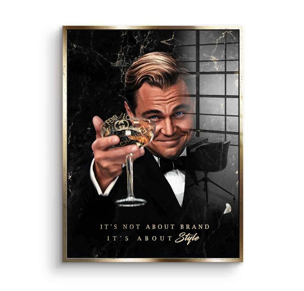 DOTCOMCANVAS® Acrylglasbild Chapeau 2.0 - Acrylglas, Acrylglasbild Der große Gatsby Leonardo DiCaprio Wolf of Wall Street C von DOTCOMCANVAS®