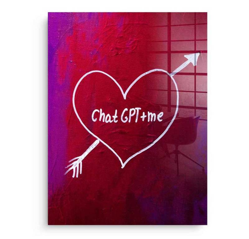 DOTCOMCANVAS® Acrylglasbild Chat GPT - Acrylglas, Acrylglasbild Chat GPT Wandbild Kunstdruck von DOTCOMCANVAS®