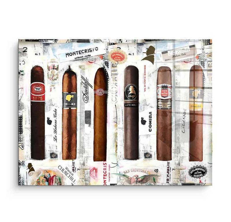 DOTCOMCANVAS® Acrylglasbild Cigar Collection 2 - Acrylglas, Acrylglasbild Cigar Collection Zigarren Genuss Wandbild Kunstdruck von DOTCOMCANVAS®