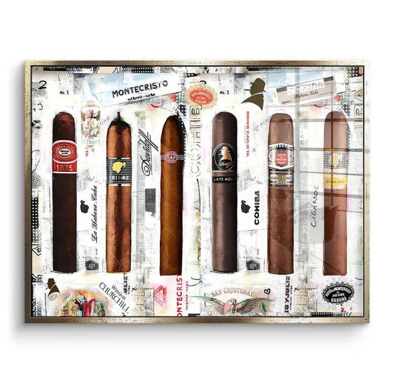 DOTCOMCANVAS® Acrylglasbild Cigar Collection 2 - Acrylglas, Acrylglasbild Cigar Collection Zigarren Genuss Wandbild Kunstdruck von DOTCOMCANVAS®