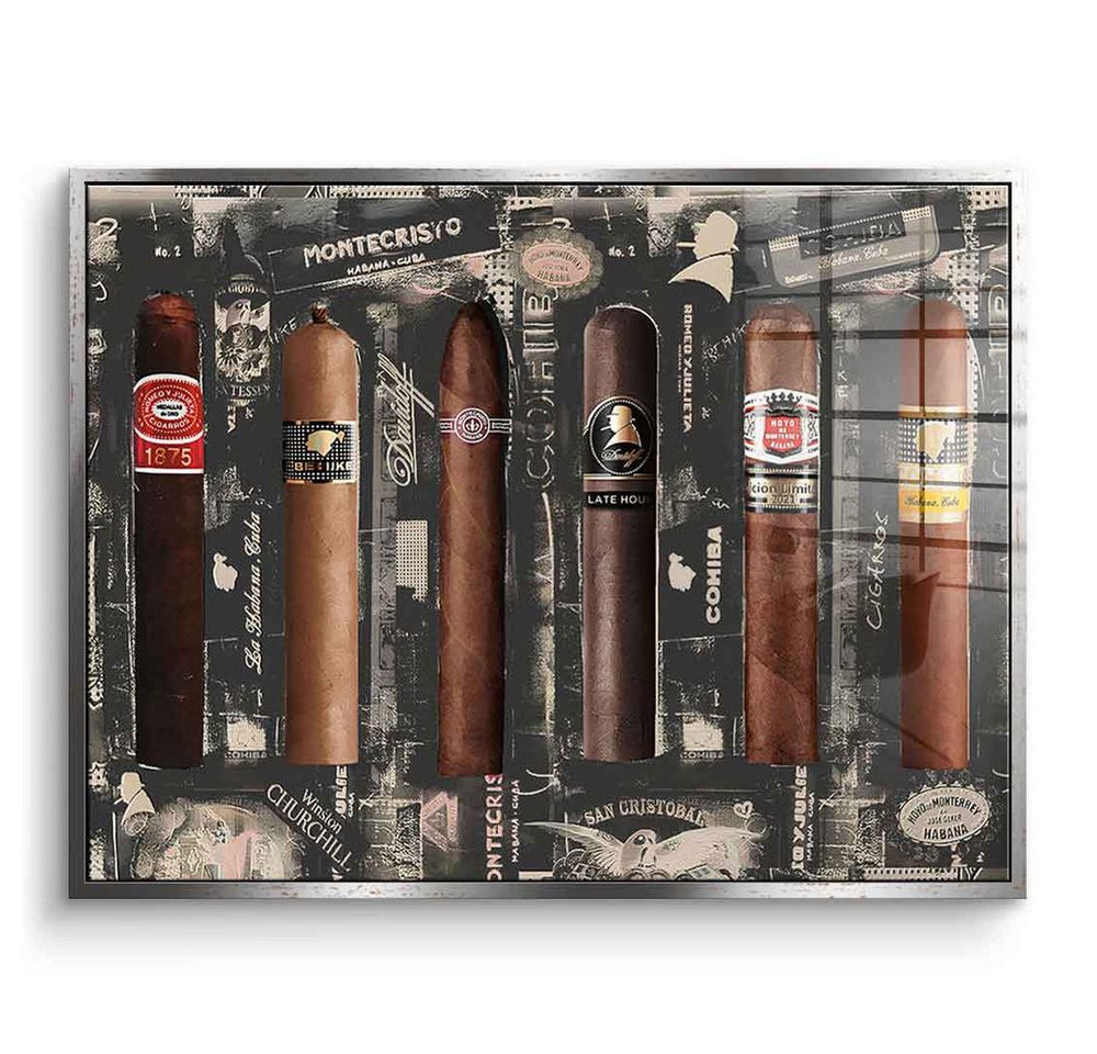 DOTCOMCANVAS® Acrylglasbild Cigar Collection - Acrylglas, Acrylglasbild Cigar Collection Zigarren Genuss Wandbild Kunstdruck von DOTCOMCANVAS®