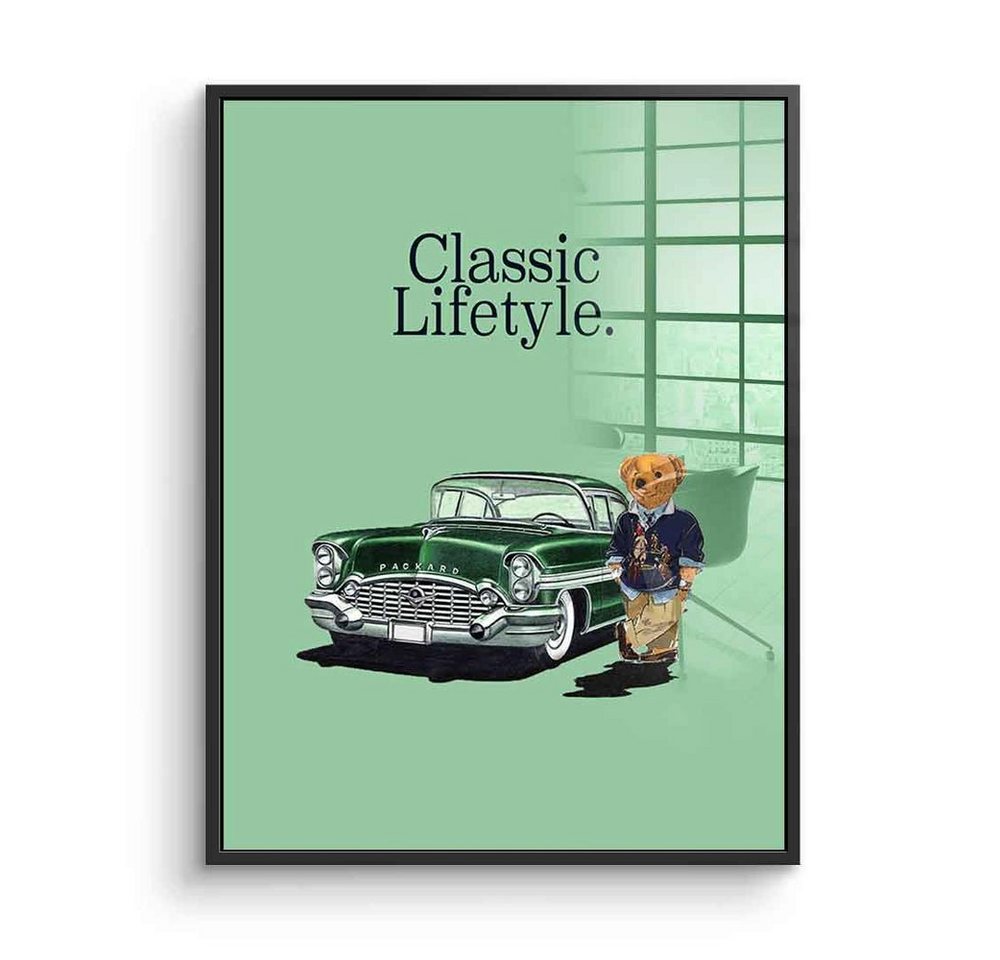 DOTCOMCANVAS® Acrylglasbild Classic Lifestyle - Acrylglas, Acrylglasbild Packard Auto Truck Bär Classic Lifestyle grün hochkant von DOTCOMCANVAS®