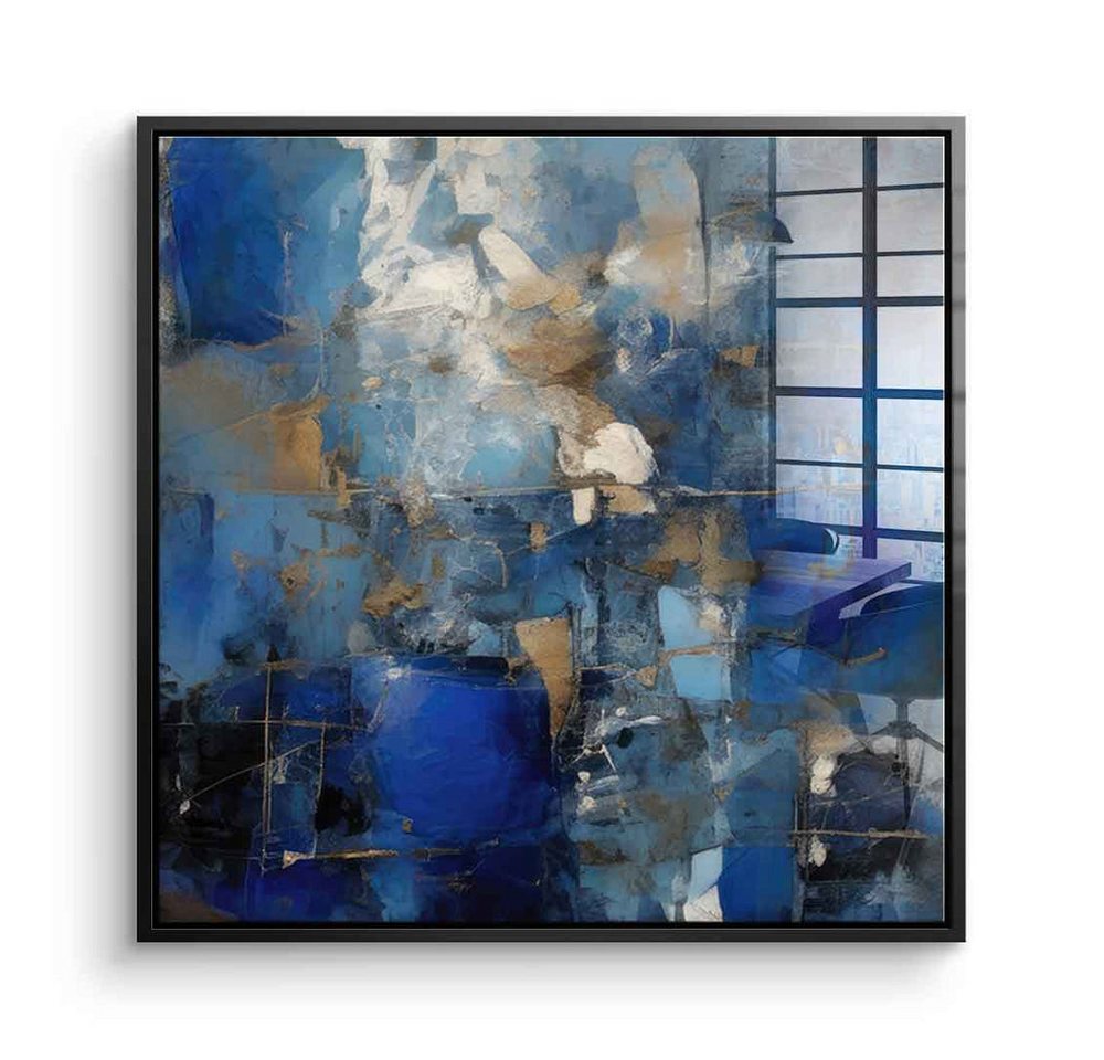 DOTCOMCANVAS® Acrylglasbild Cobalt Depths - Acrylglas, Acrylglasbild cobalt depths abstrakt Kunstdruck Wandbild von DOTCOMCANVAS®