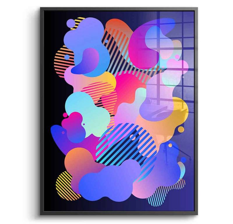 DOTCOMCANVAS® Acrylglasbild Colorful Splash - Acrylglas, Acrylglasbild Colorful Splash Kunstdruck Wandbild von DOTCOMCANVAS®