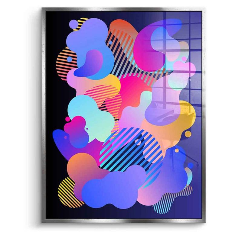 DOTCOMCANVAS® Acrylglasbild Colorful Splash - Acrylglas, Acrylglasbild Colorful Splash Kunstdruck Wandbild von DOTCOMCANVAS®